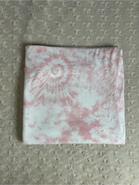 Toby Pink White Tie Dye Baby Swaddle Blanket Stretchy Thin